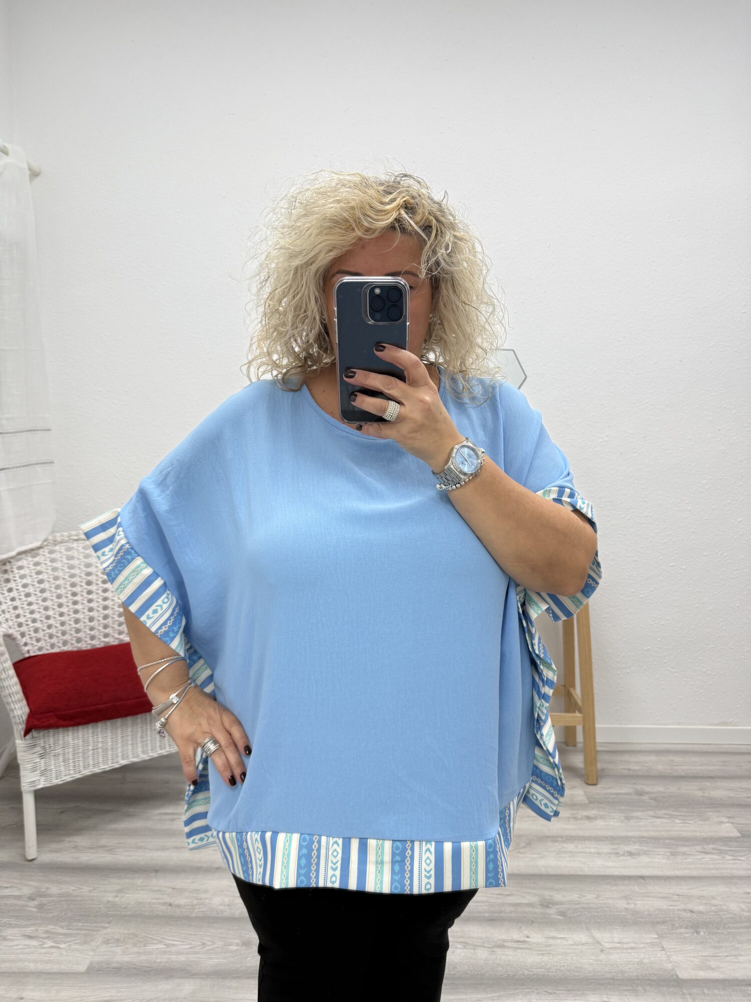 Blusa pañuelo azul