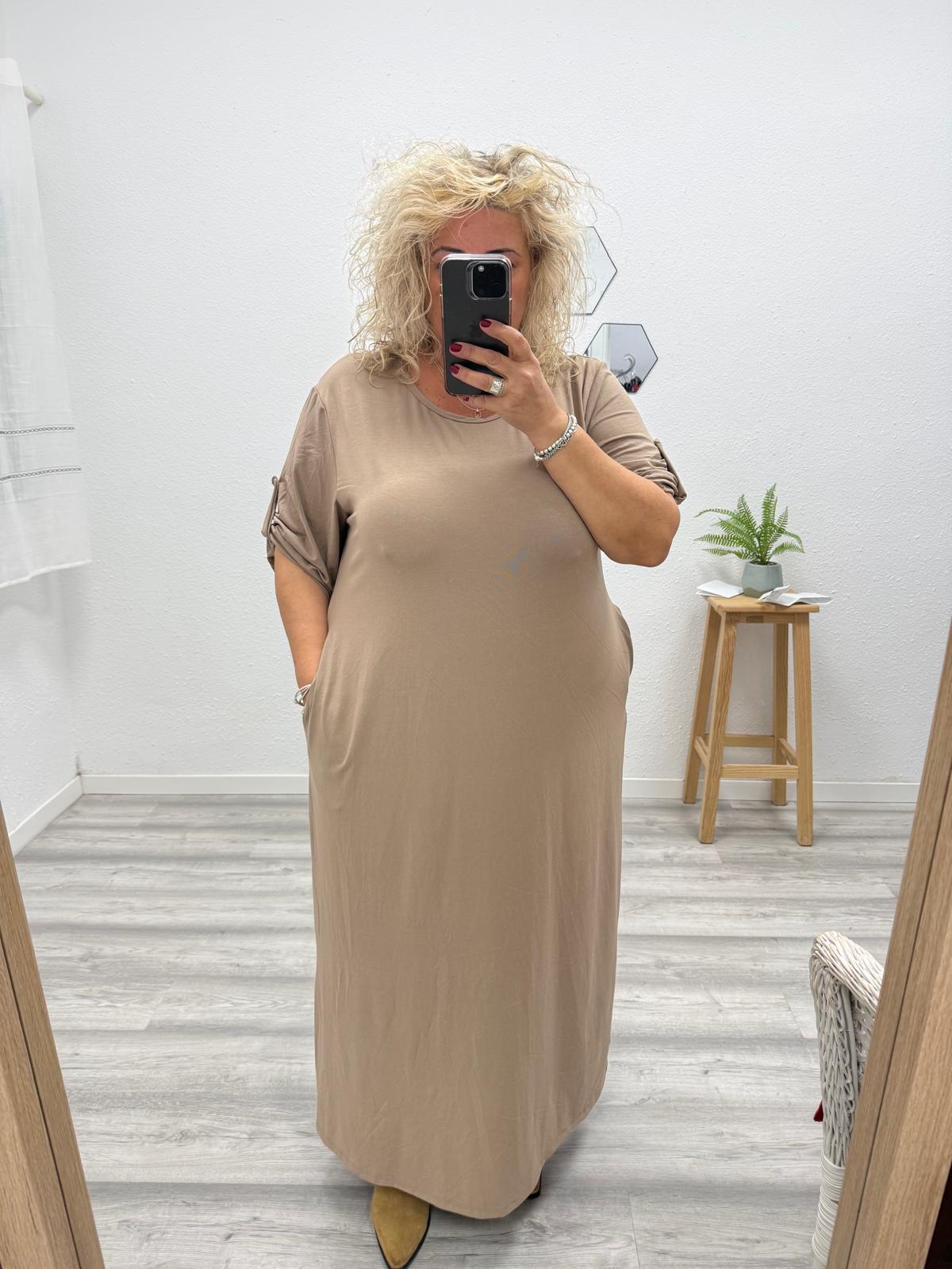 Vestido punto tostado