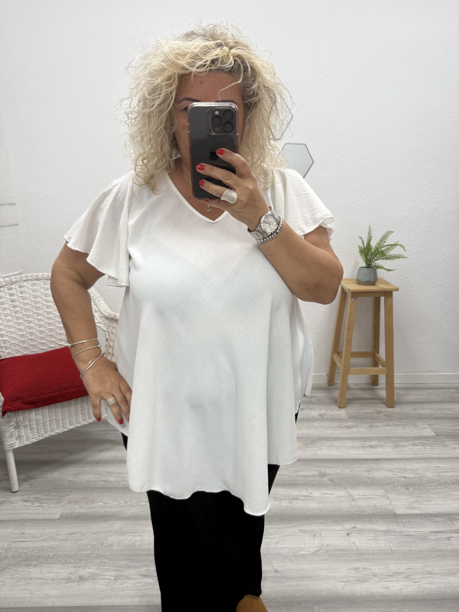 Blusa manga blanca
