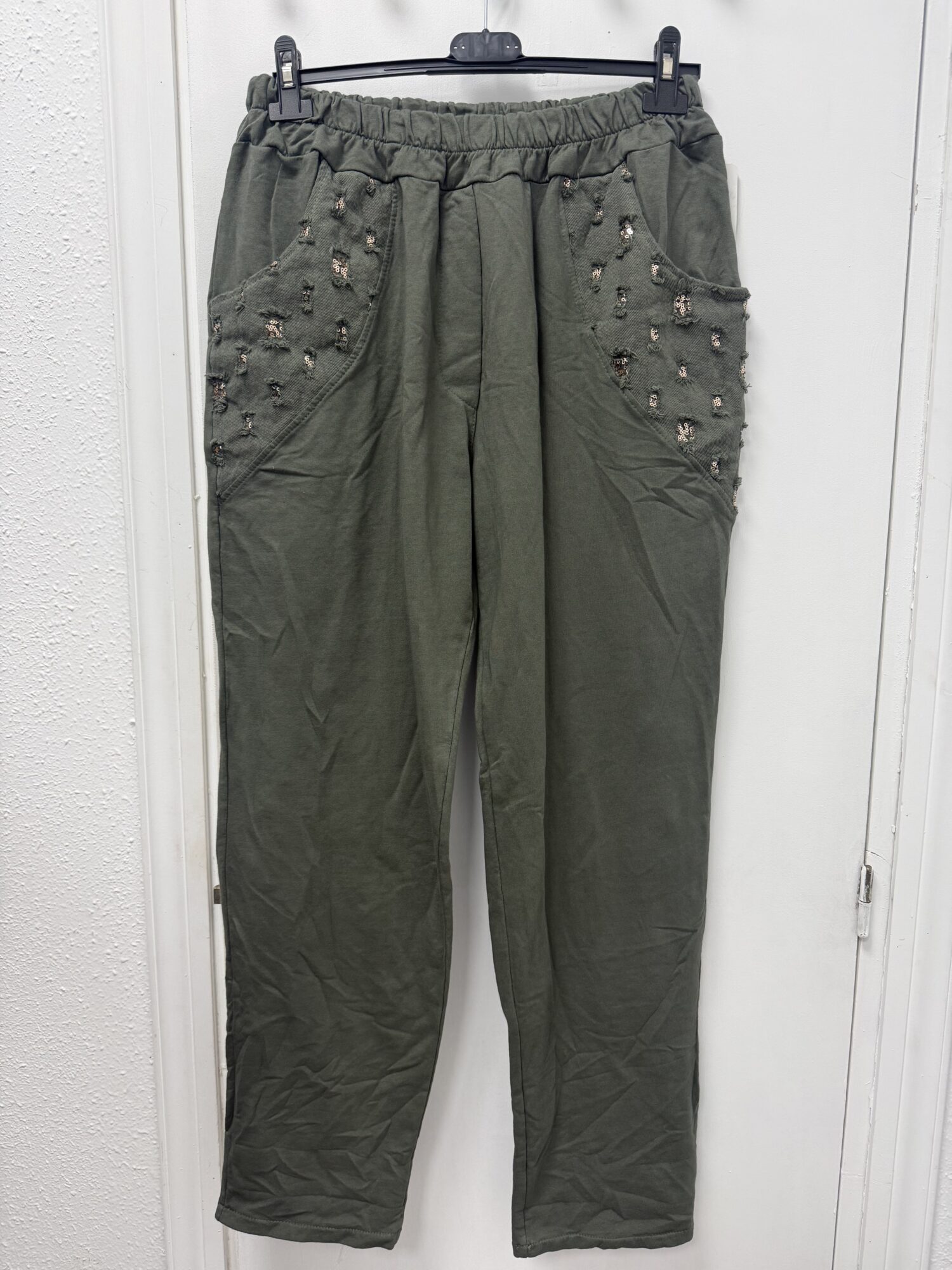 Paantalon lentejuelas verde