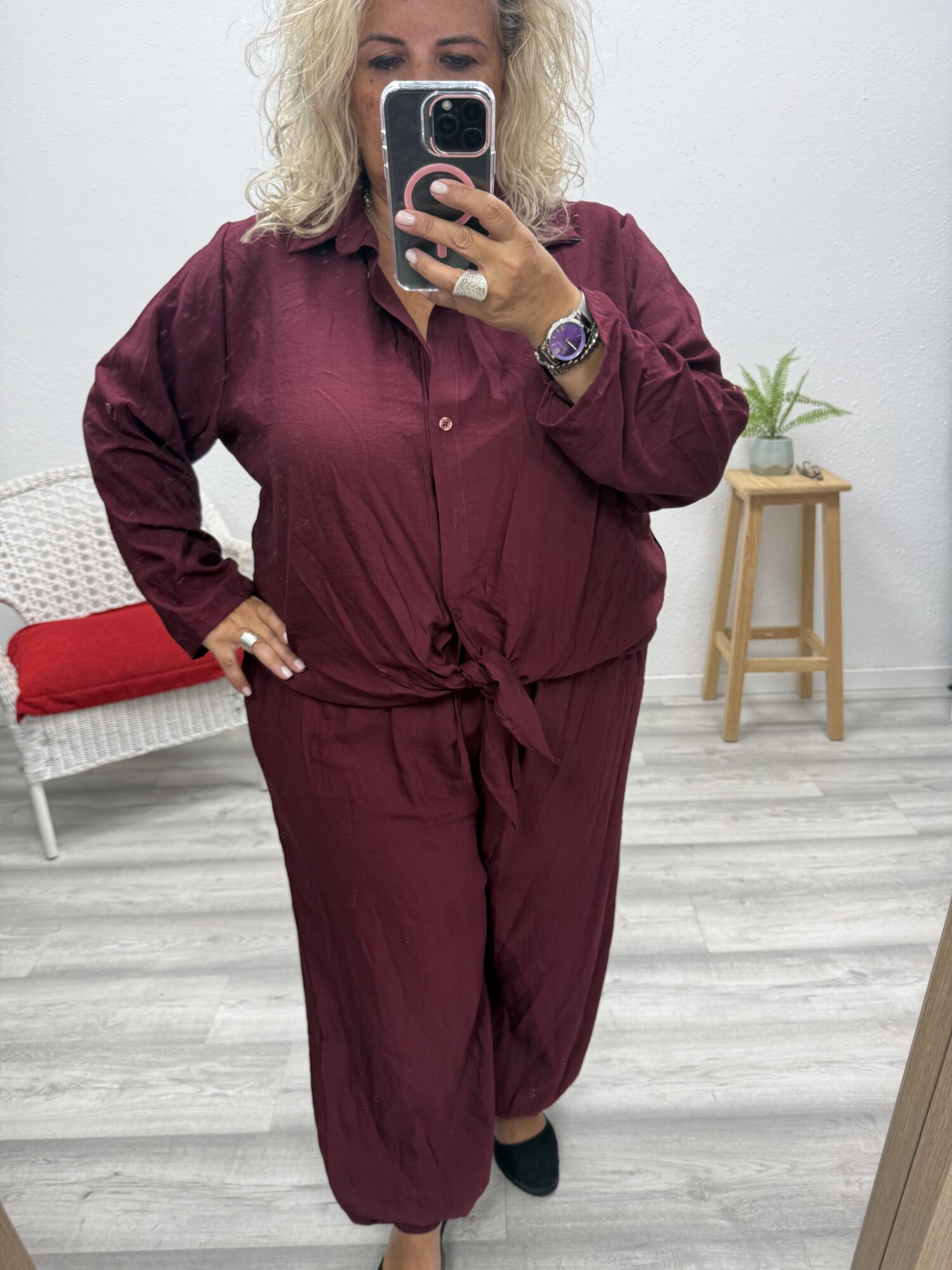 Conjunto nudo burdeos