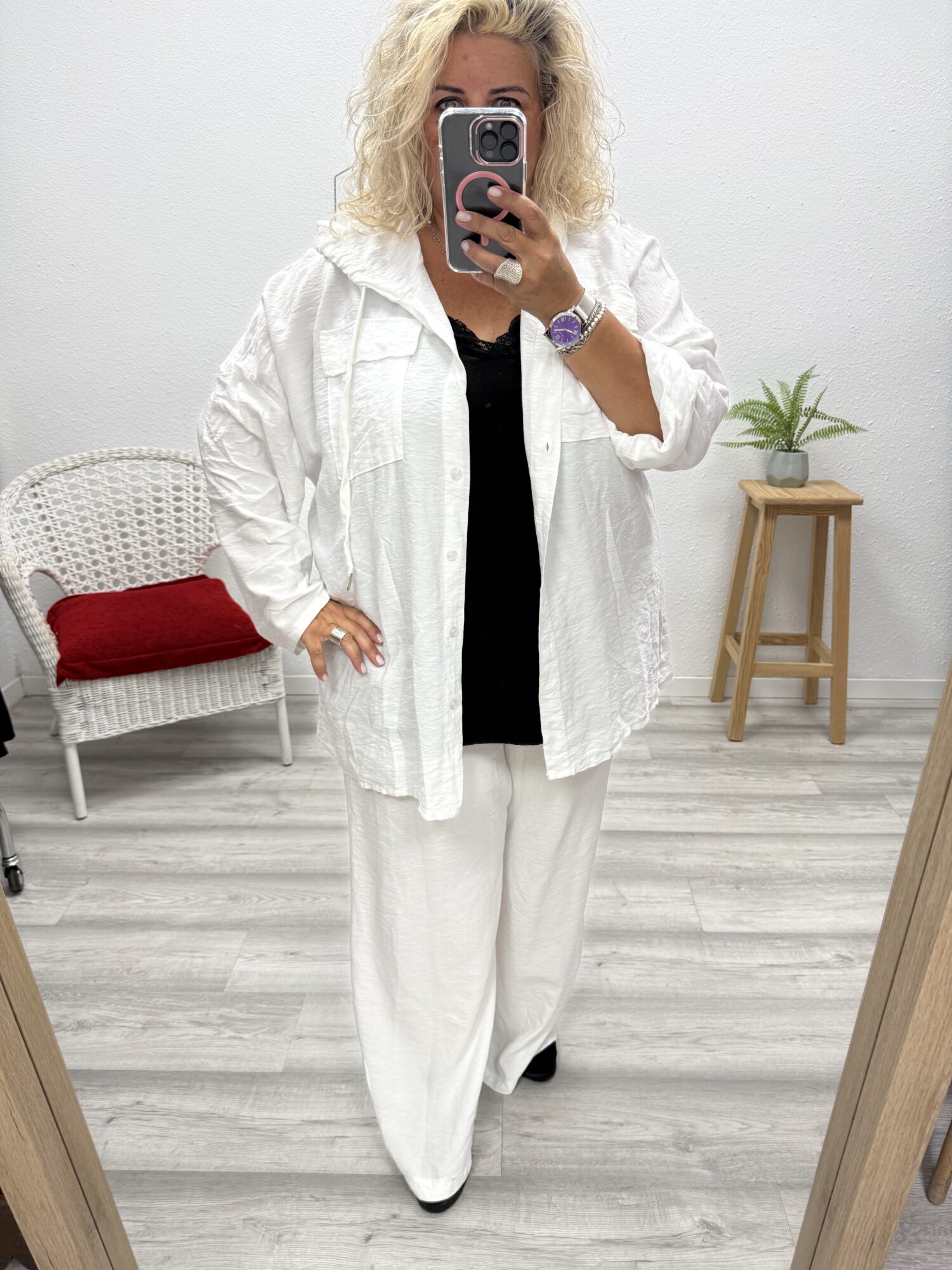 Conjunto sahariana blanco