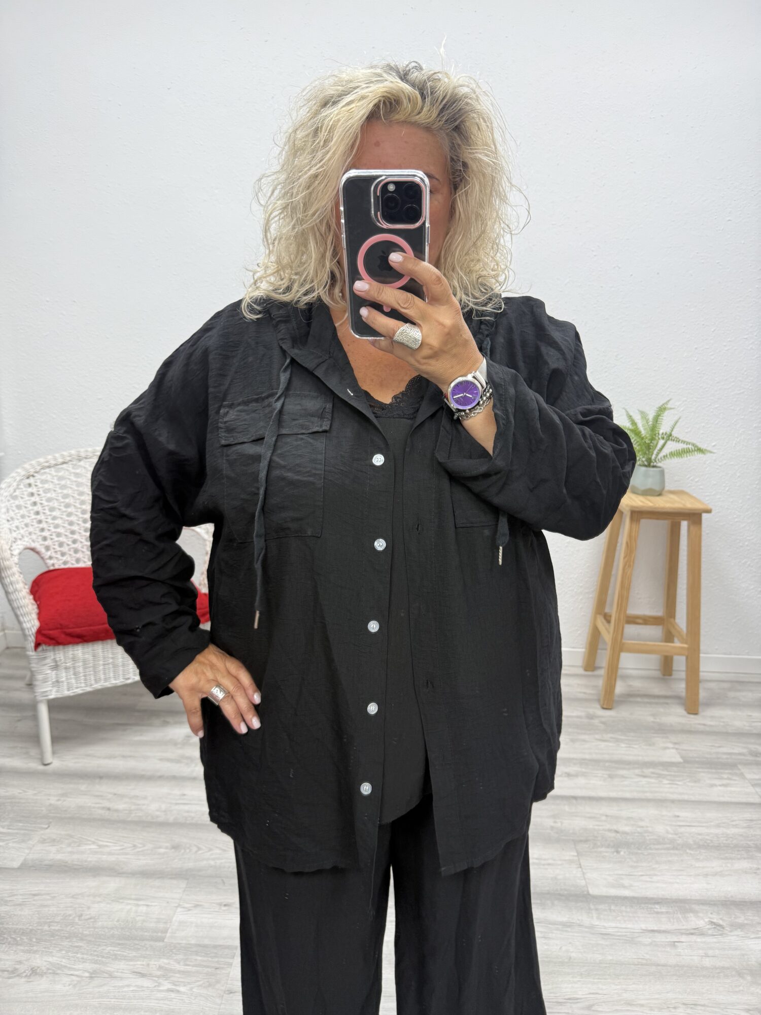 Chaqueta sahariana negra