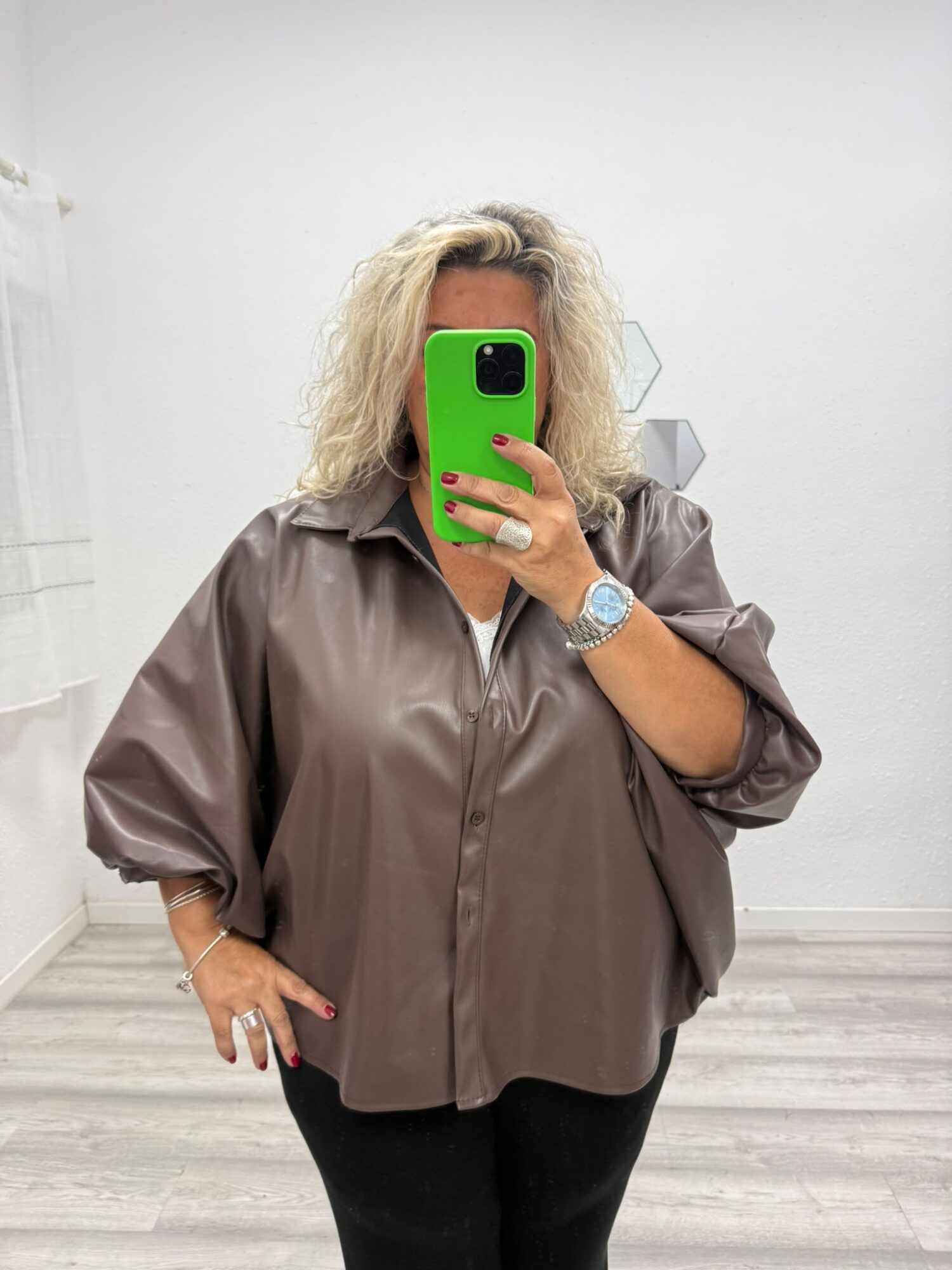 Sobrecamisa manga chocolate