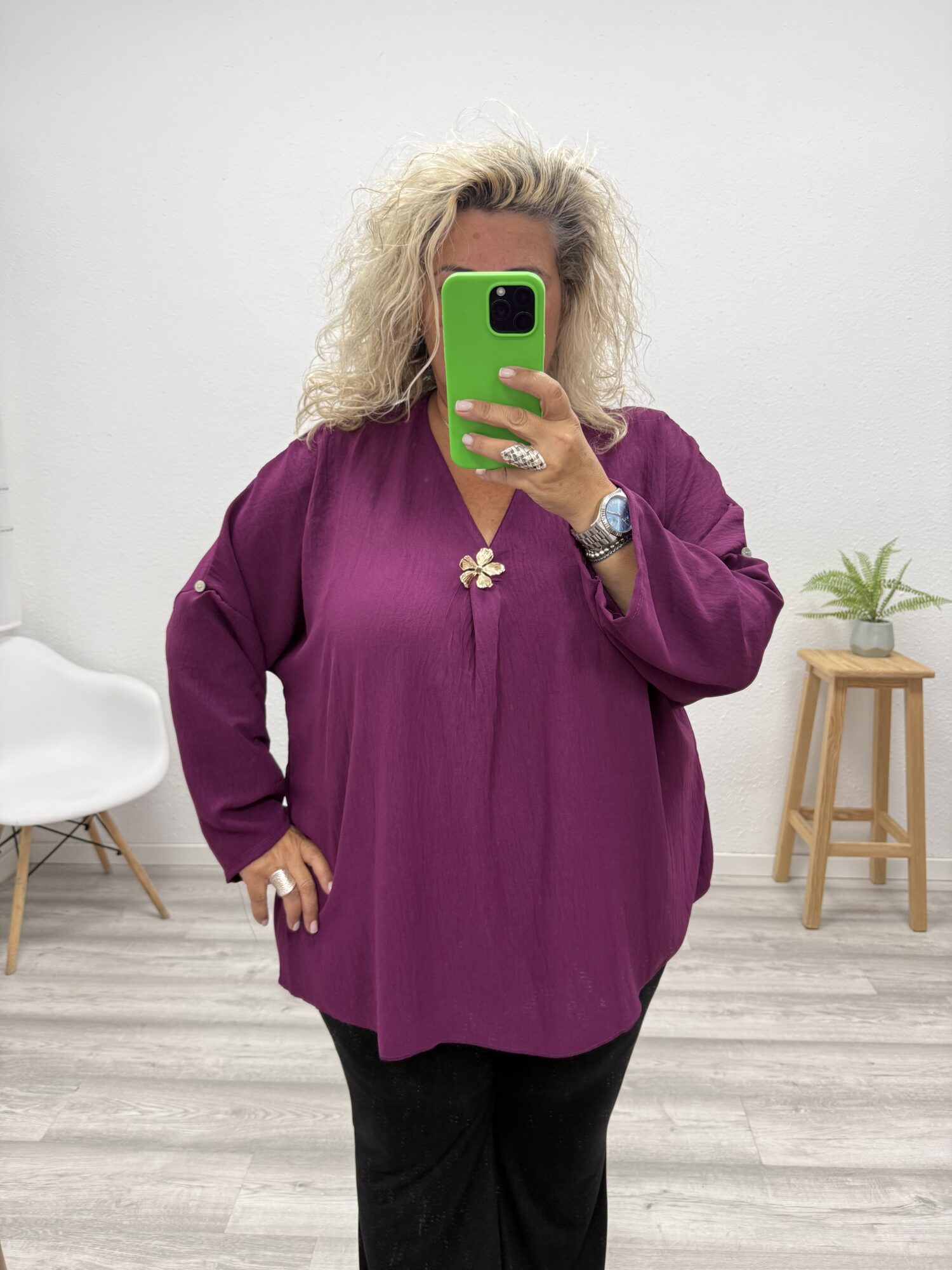 Blusa adorno buganvilla