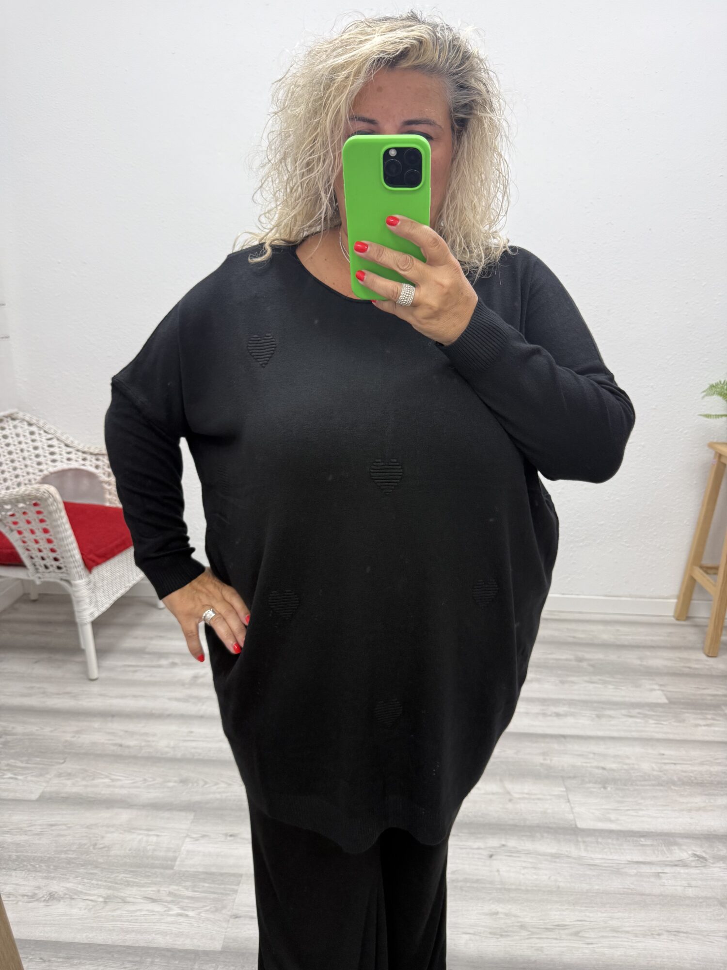 Jersey corazones y lazo negro