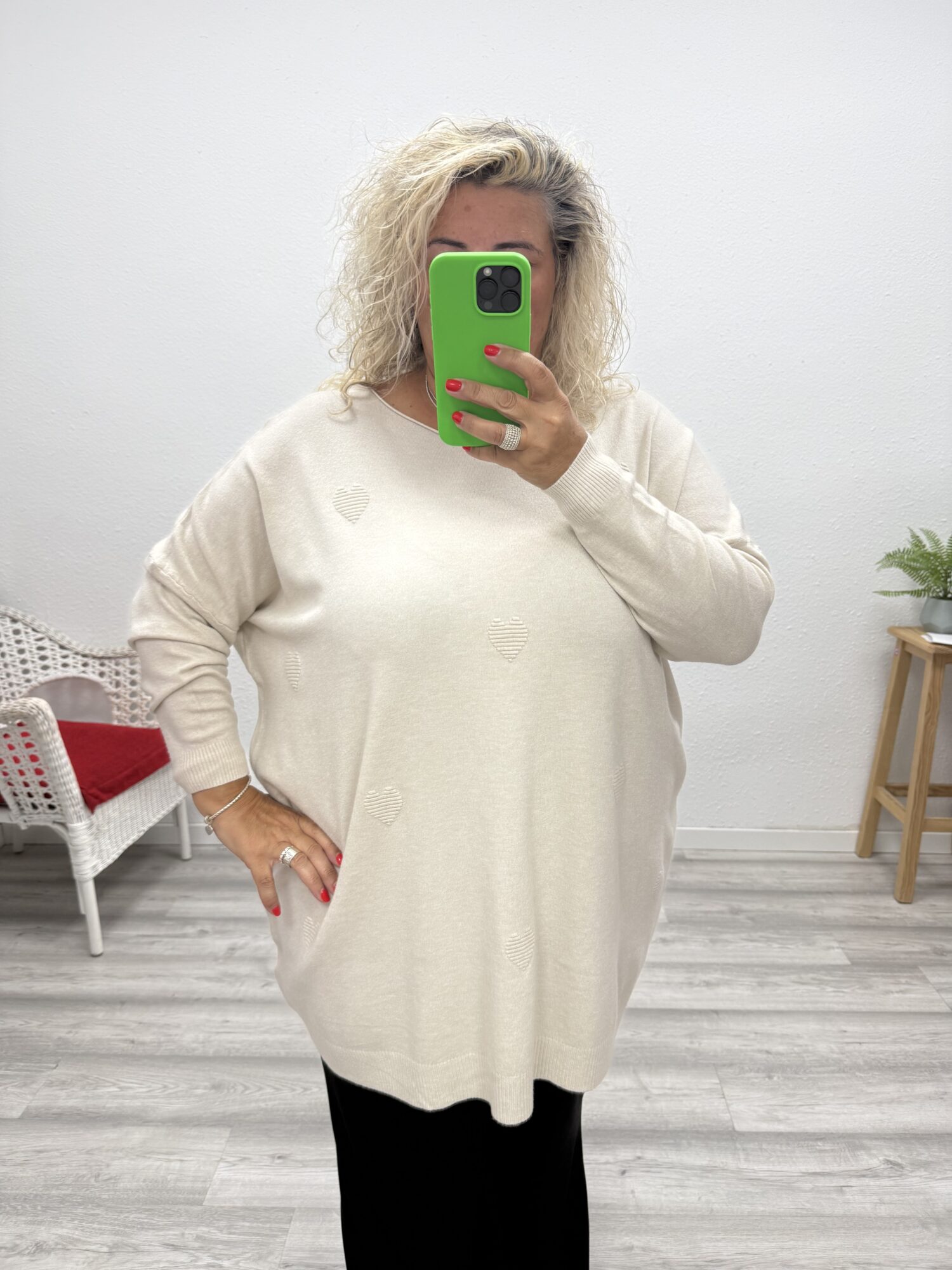 Jersey corazones y lazo crudo