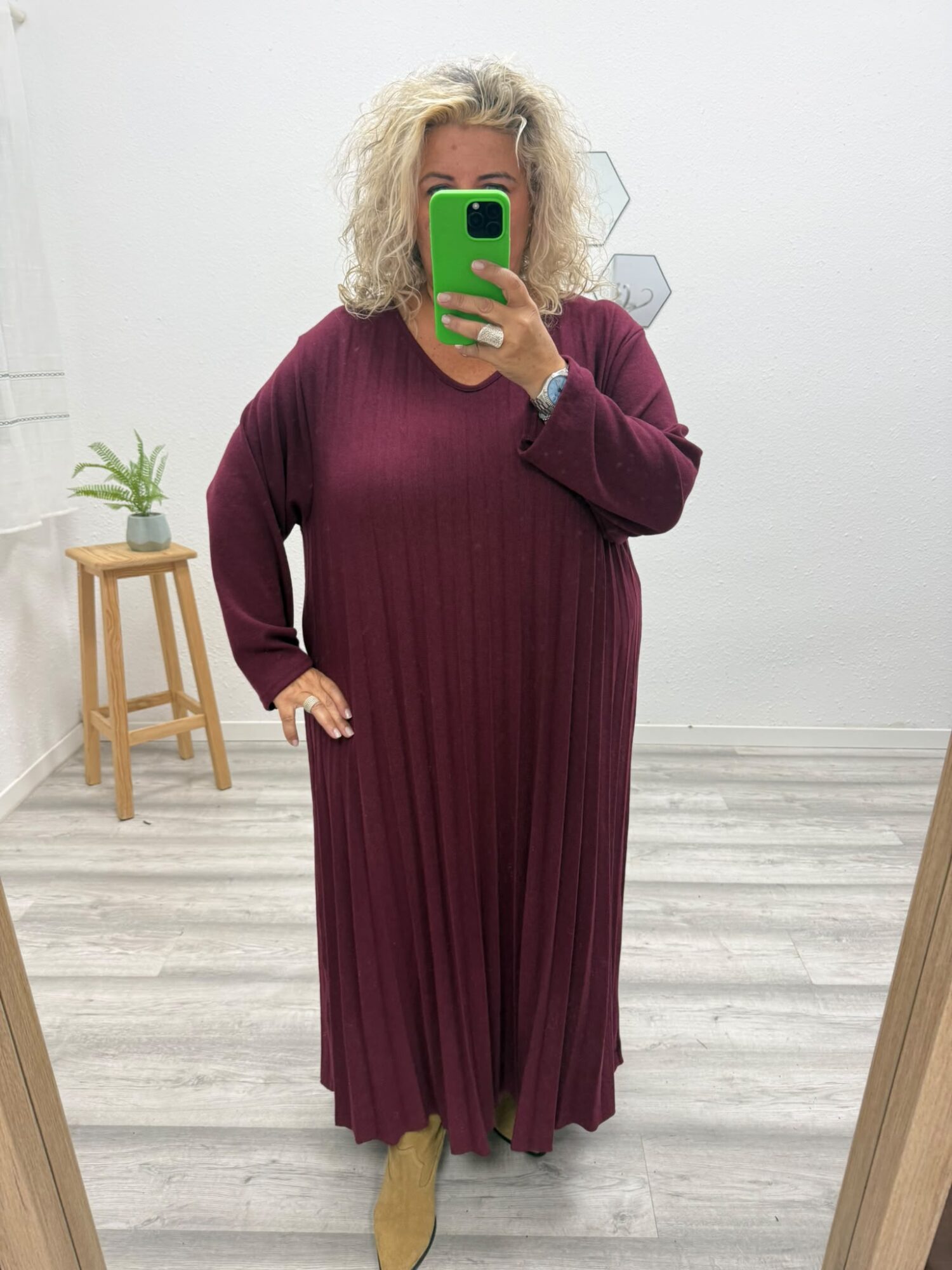Vestido largo burdeos