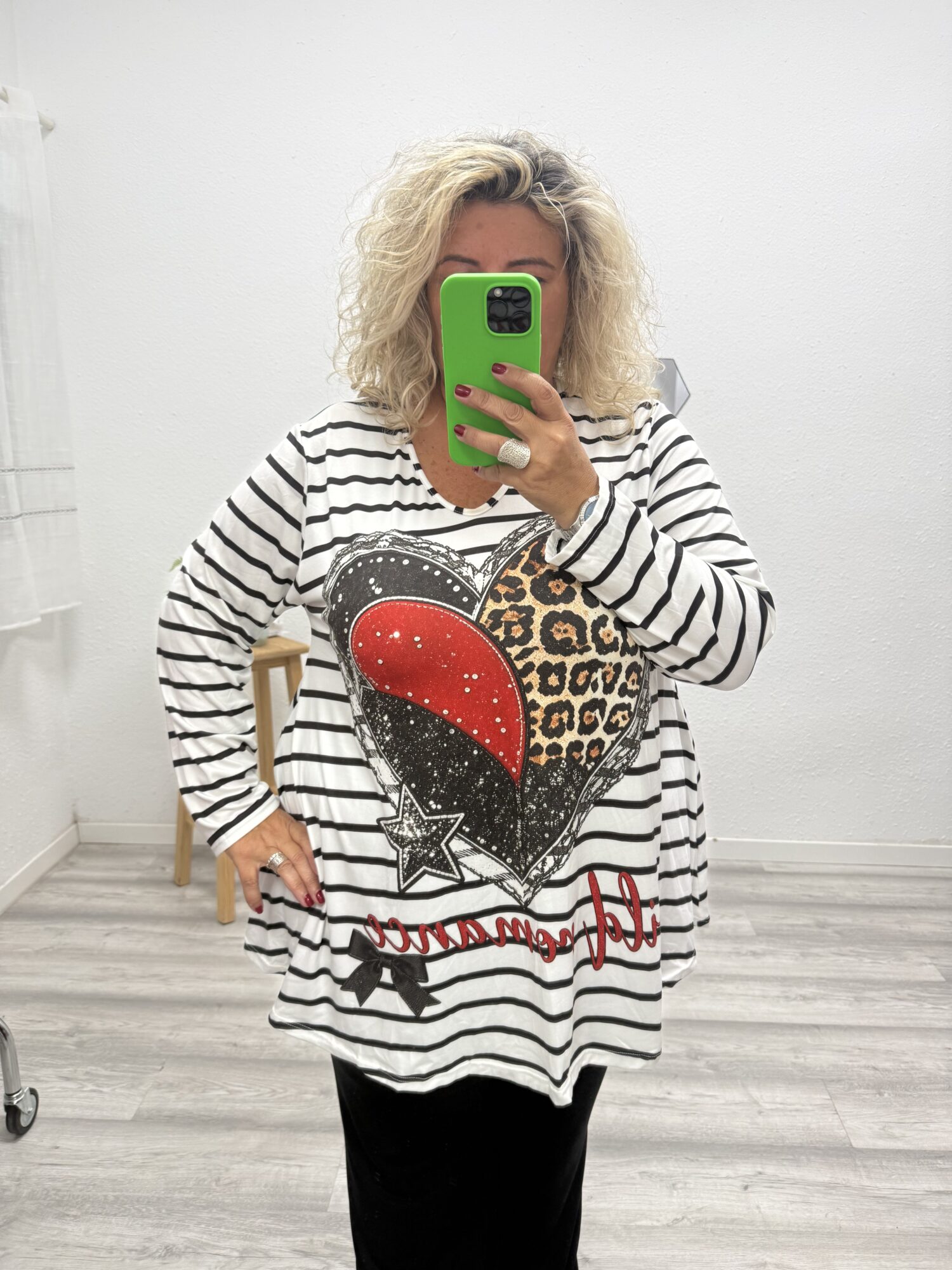 Camiseta rayas corazon
