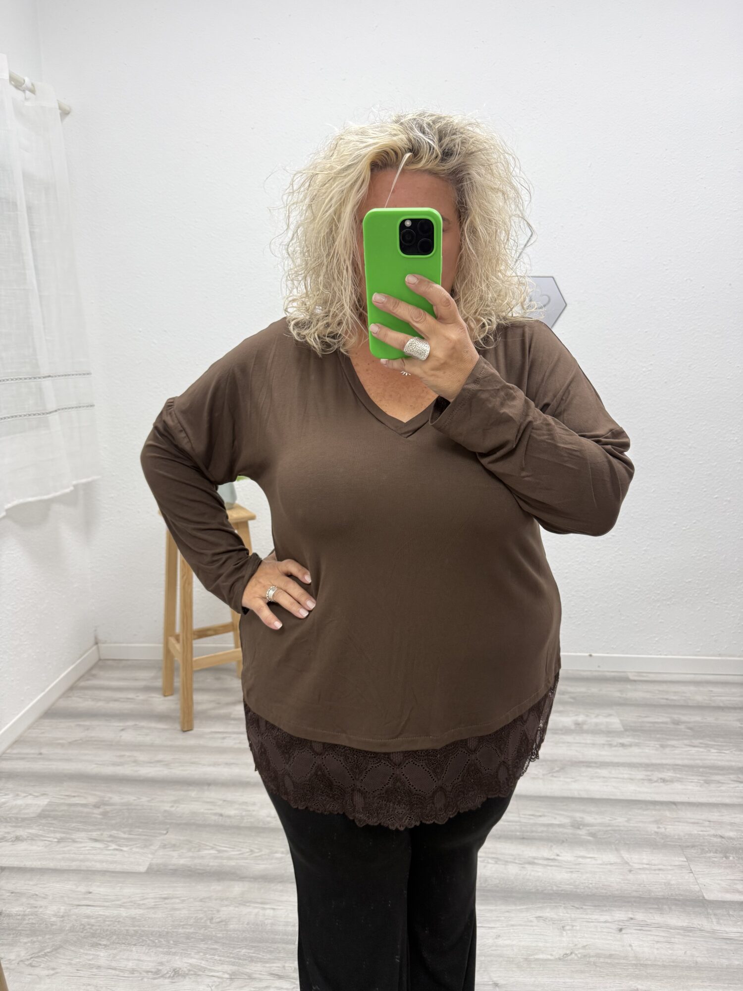 Camiseta lencera chocolate
