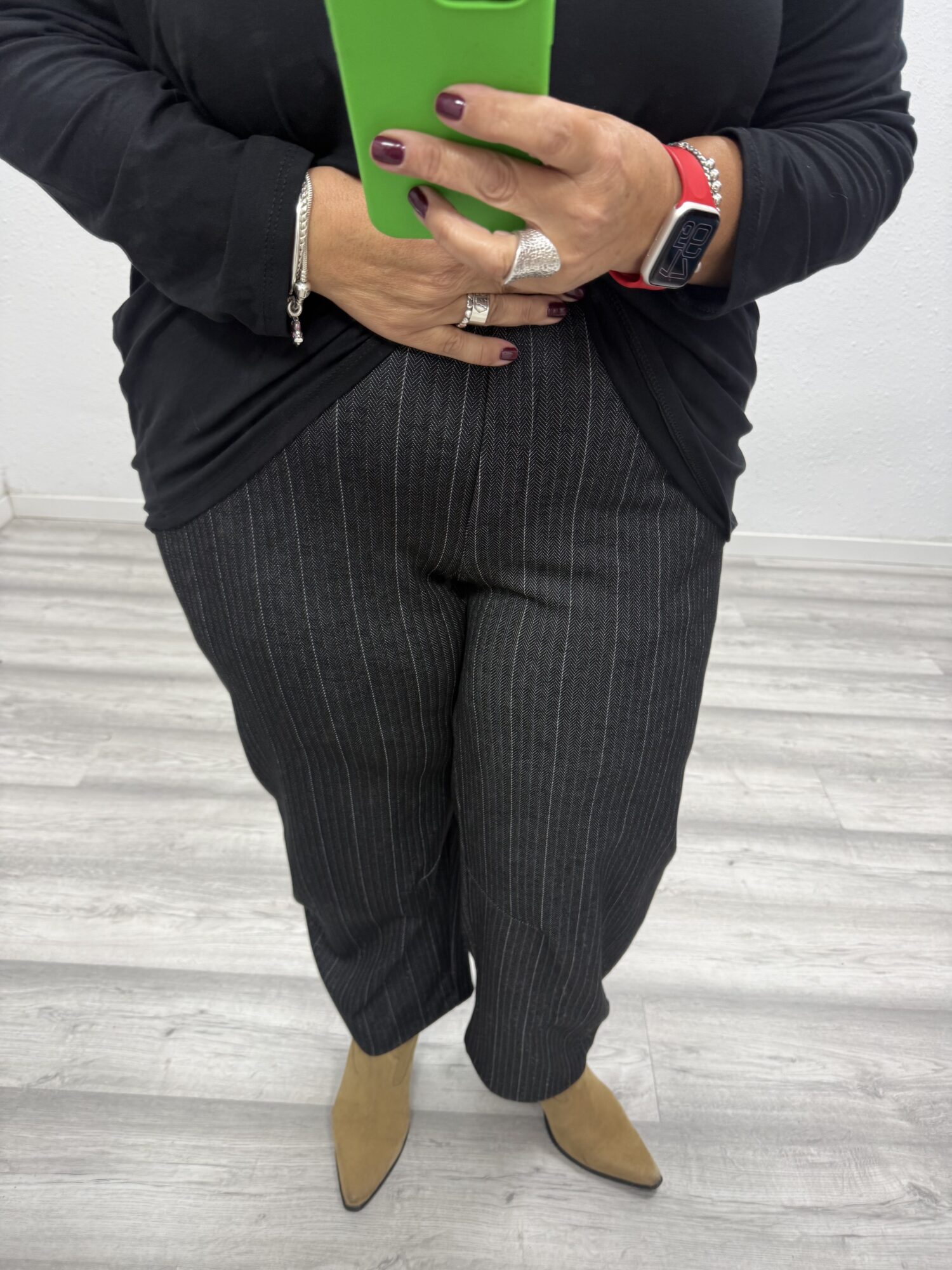 Pantalon rayas negro